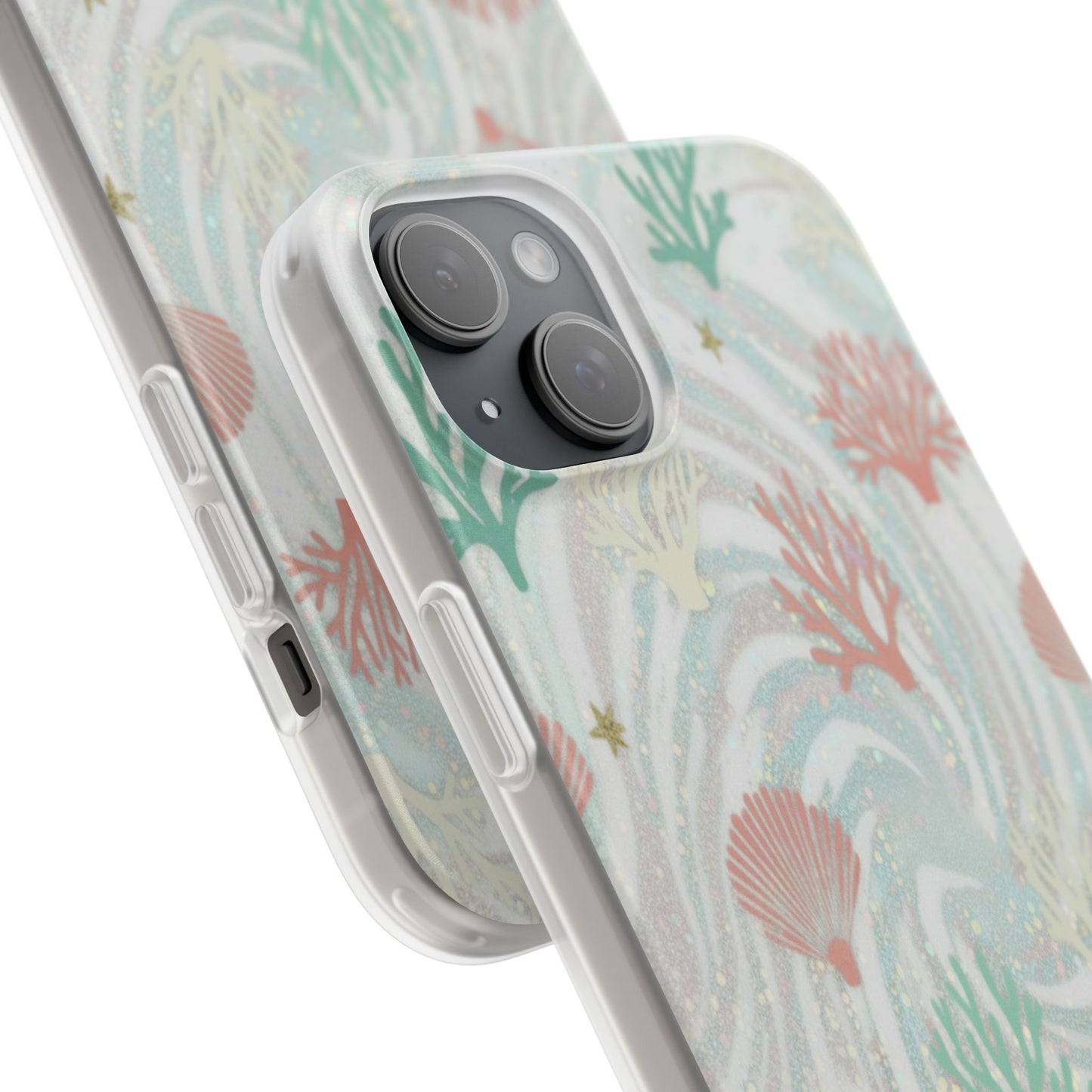 Pastel Seashell Phone Case — Coral Reef Wave iPhone Cover