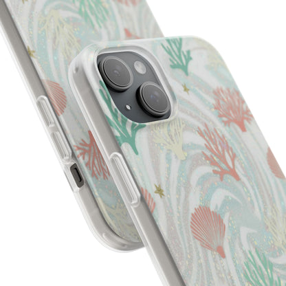 Pastel Seashell Phone Case — Coral Reef Wave iPhone Cover