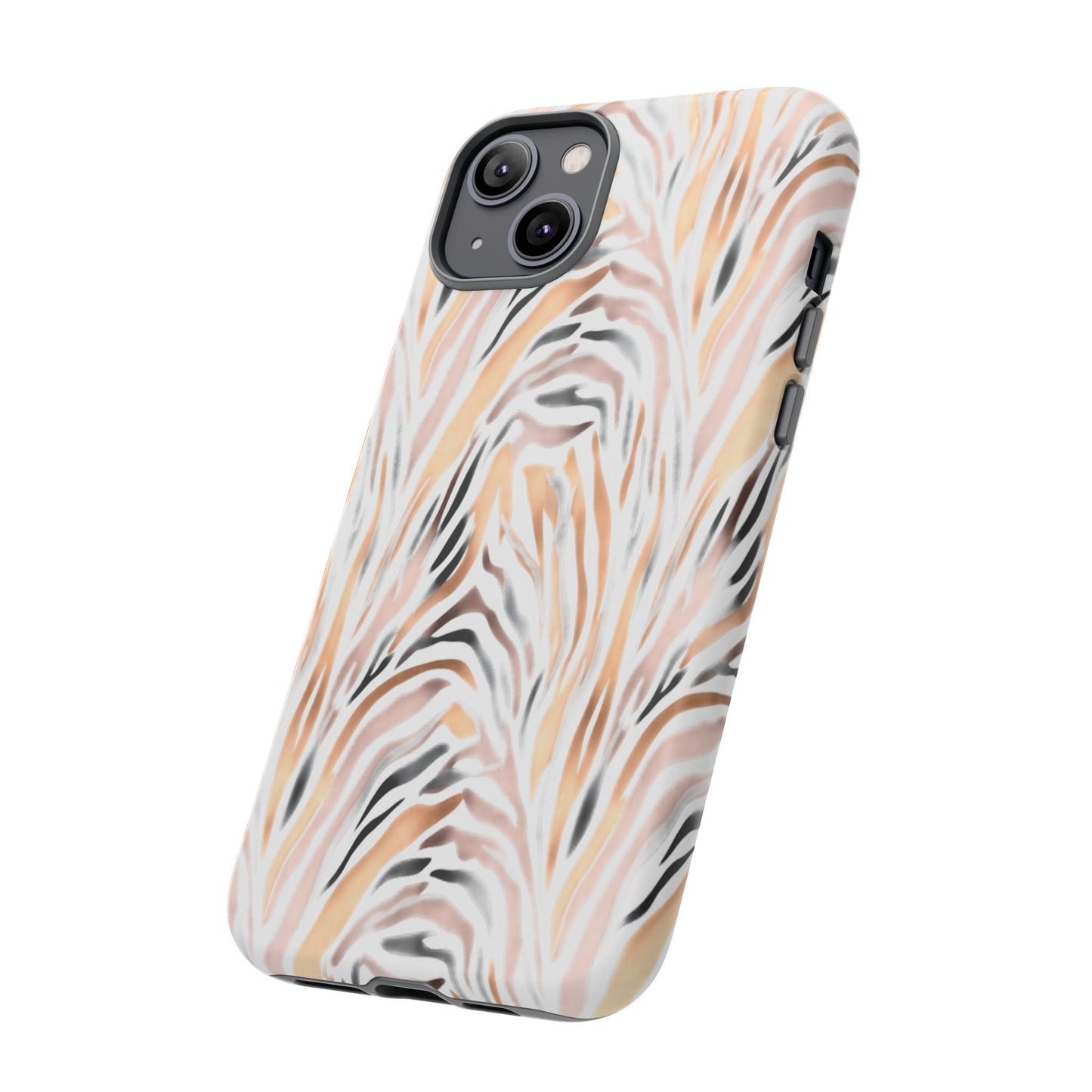 Tough Case — Neutral Watercolor Tiger Stripe Phone Case
