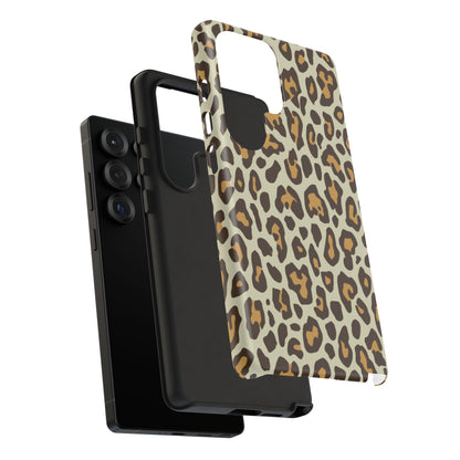 Leopard Print Tough Phone Case — Durable Protective Animal Print Case