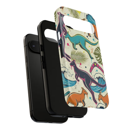 Tough Cases — Colorful Surfing Kangaroo Phone Case