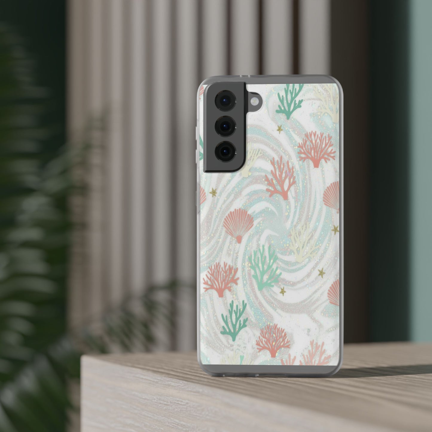 Pastel Seashell Phone Case — Coral Reef Wave iPhone Cover