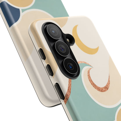 Sea Breeze Tough Phone Case — Retro Waves & Shells Design