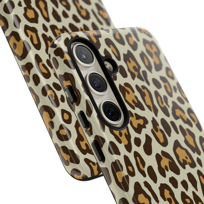 Leopard Print Tough Phone Case — Durable Protective Animal Print Case
