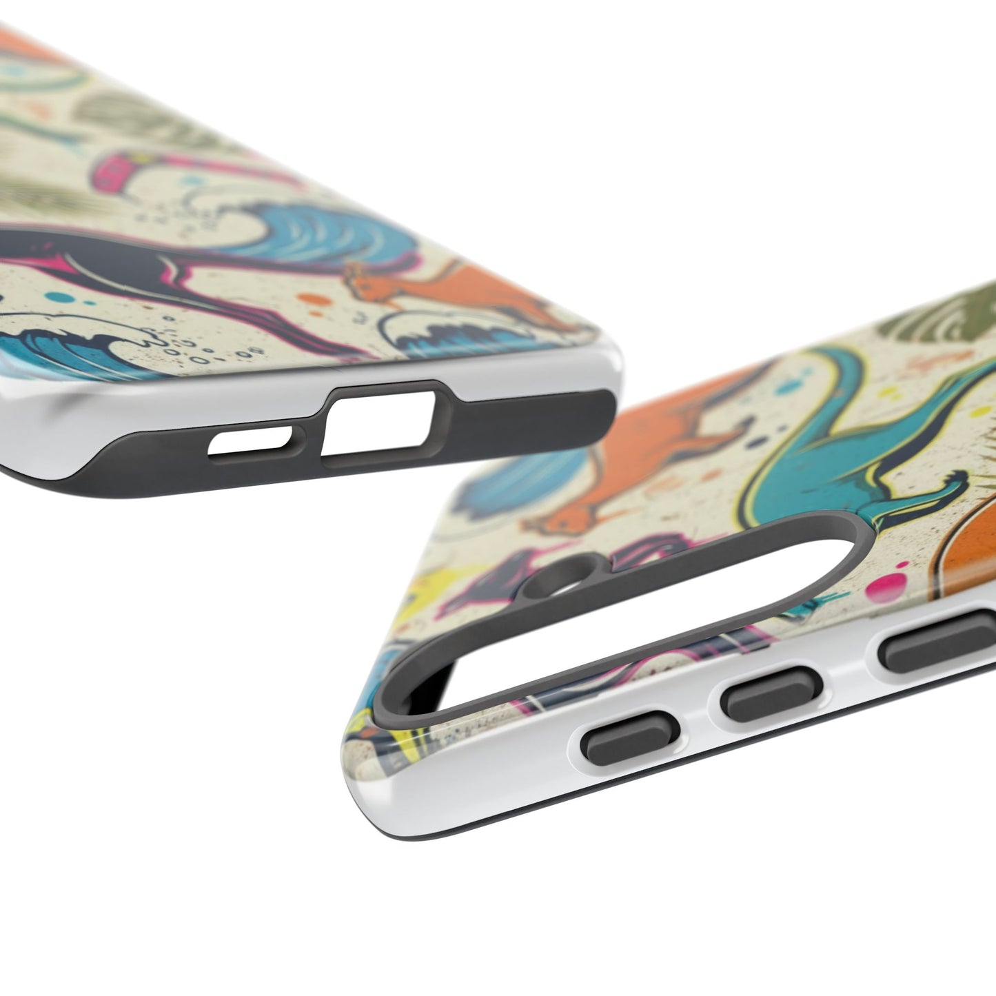 Tough Cases — Colorful Surfing Kangaroo Phone Case