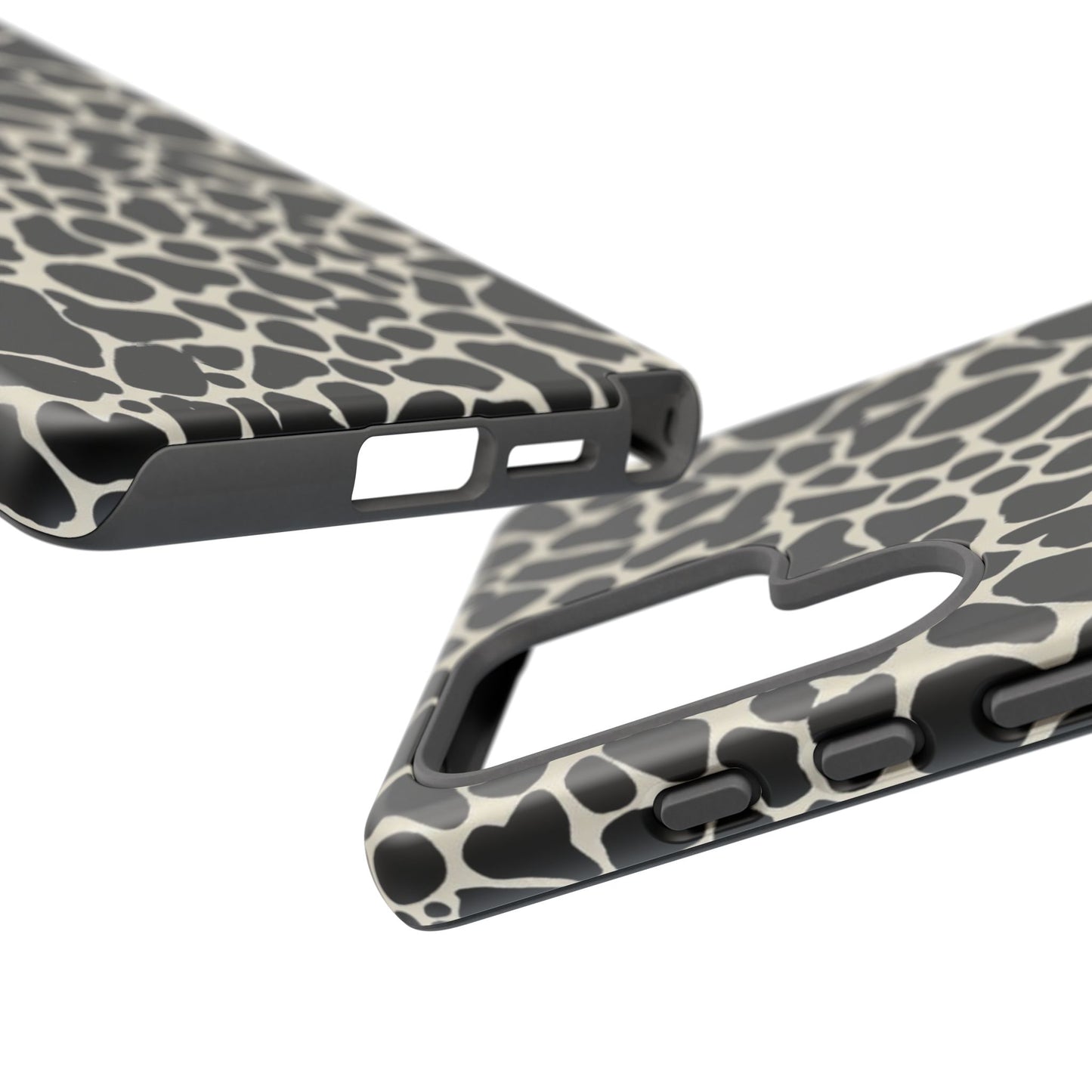 Black and White Cowhide Phone Case — Protective Tough Case