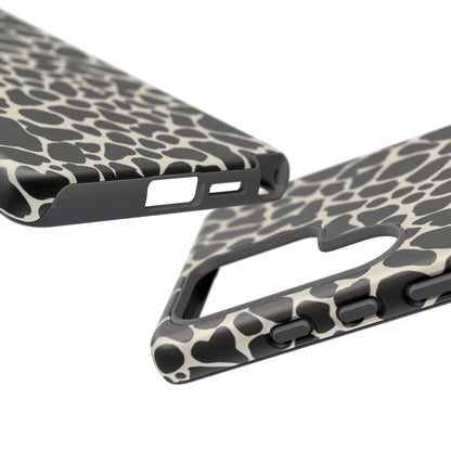 Black and White Cowhide Phone Case — Protective Tough Case