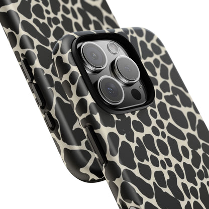 Black and White Cowhide Phone Case — Protective Tough Case