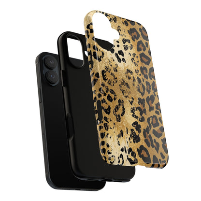 Leopard Print Tough Phone Case — Durable Protective iPhone Cover