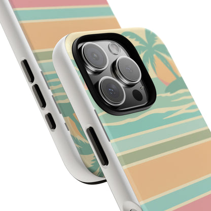 Tough Case — Retro Pastel Sunset Palm Tree Phone Case