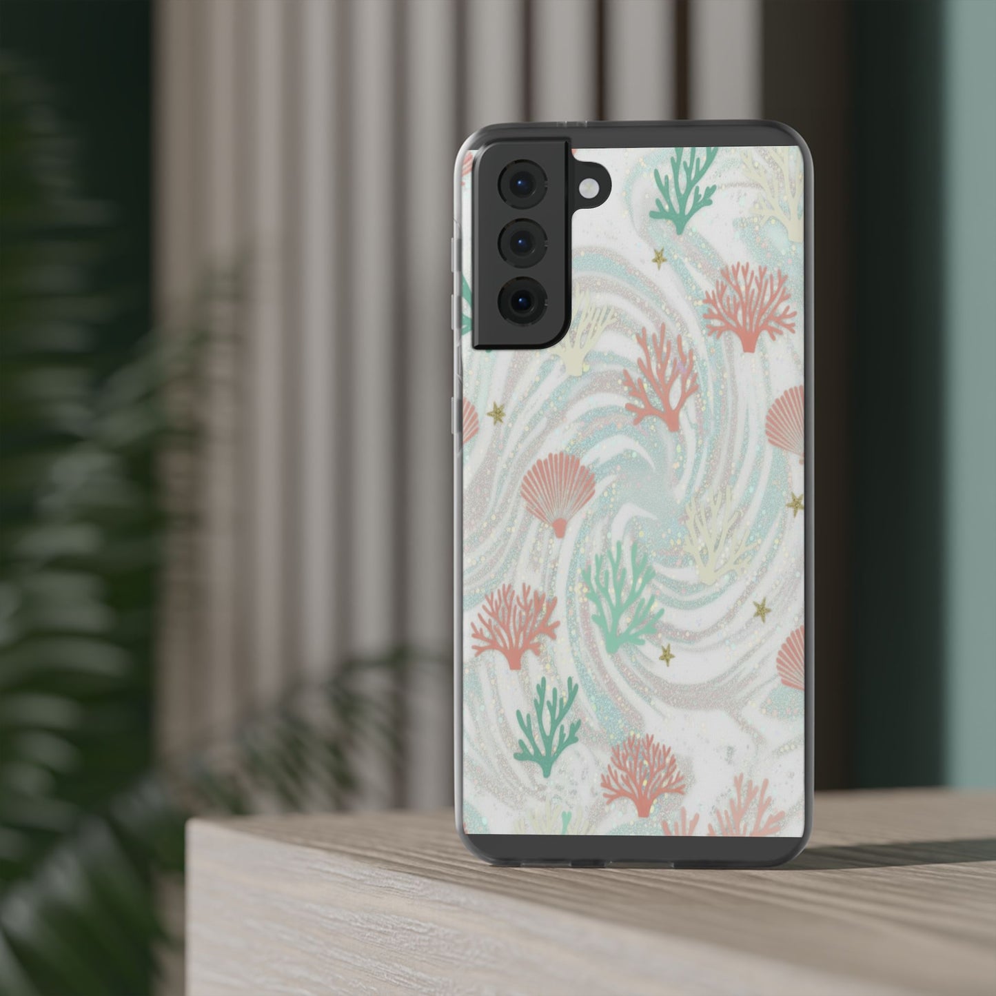 Pastel Seashell Phone Case — Coral Reef Wave iPhone Cover
