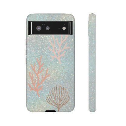 Seafoam Sparkle Phone Case – Coral & Seashell Tough Case