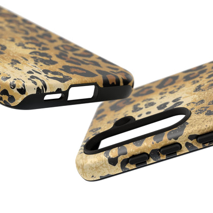 Leopard Print Tough Phone Case — Durable Protective iPhone Cover