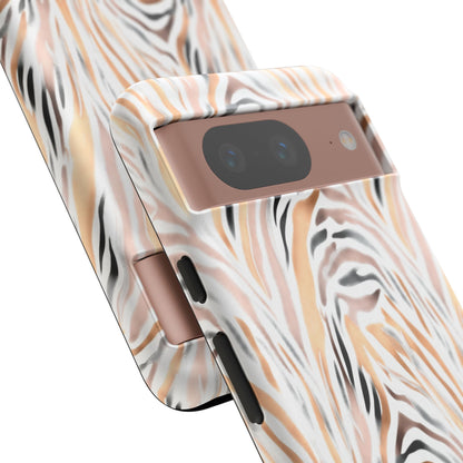 Tough Case — Neutral Watercolor Tiger Stripe Phone Case