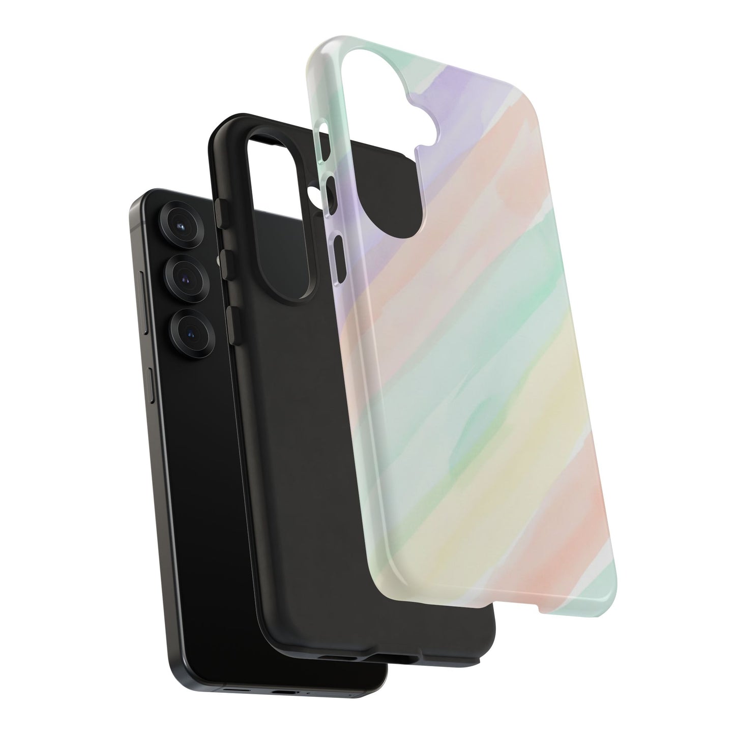 Pastel Watercolor Stripe Tough Phone Case