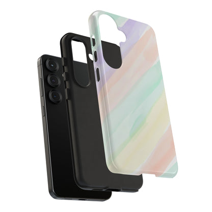 Pastel Watercolor Stripe Tough Phone Case