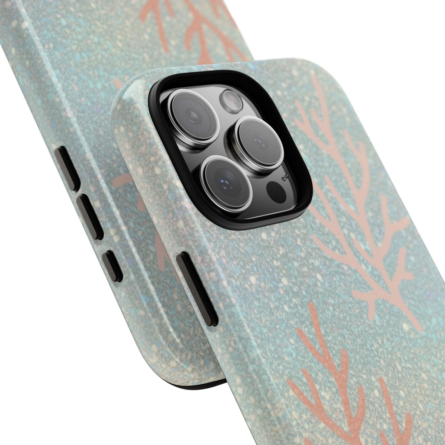 Seafoam Sparkle Phone Case – Coral & Seashell Tough Case