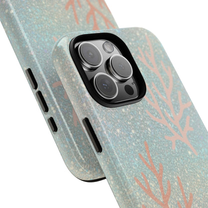 Seafoam Sparkle Phone Case – Coral & Seashell Tough Case