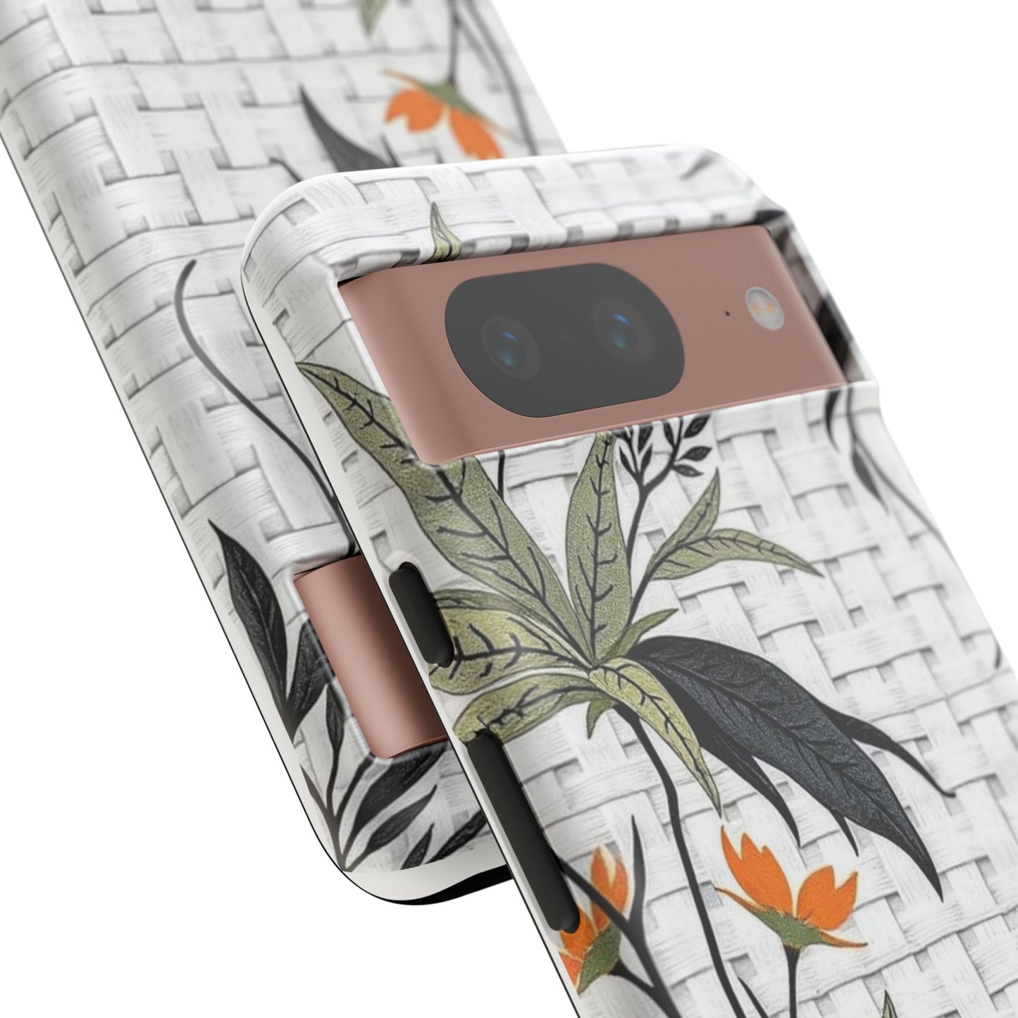 Floral Woven Tough Phone Case — Protective Botanical iPhone Cover