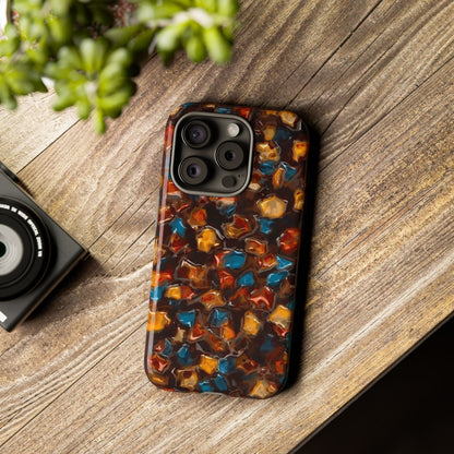 Phone Case - Amber Tortoiseshell Mosaic Protective Cover