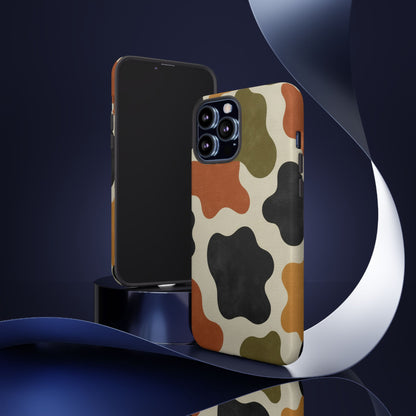 Retro Abstract Camouflage Phone Case — Earth Tone Tough Case