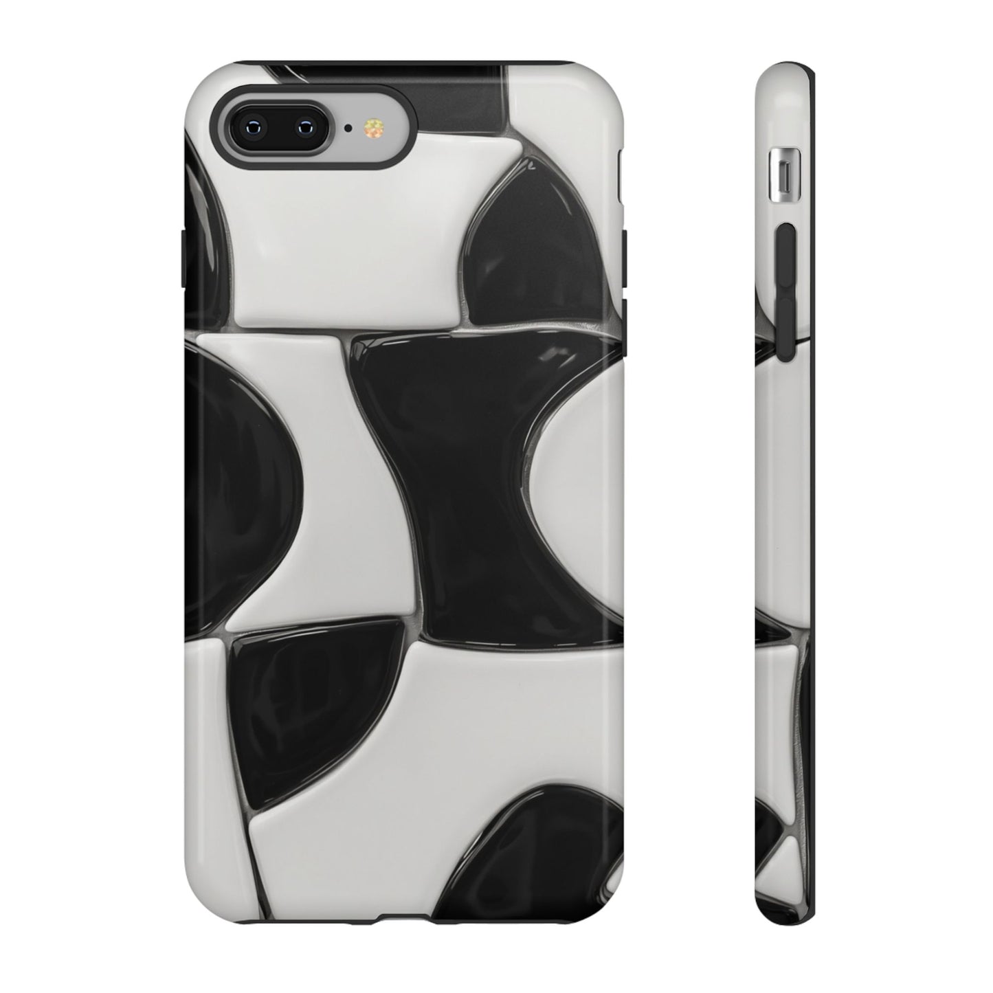 Black & White Abstract Pattern Tough Phone Case