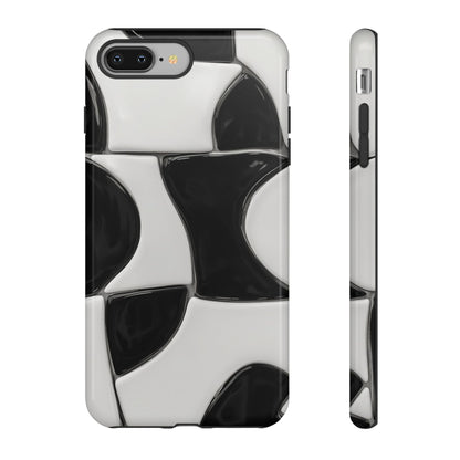 Black & White Abstract Pattern Tough Phone Case