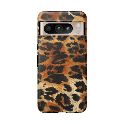 Leopard Print Tough Phone Case – Rugged Protective iPhone Cover