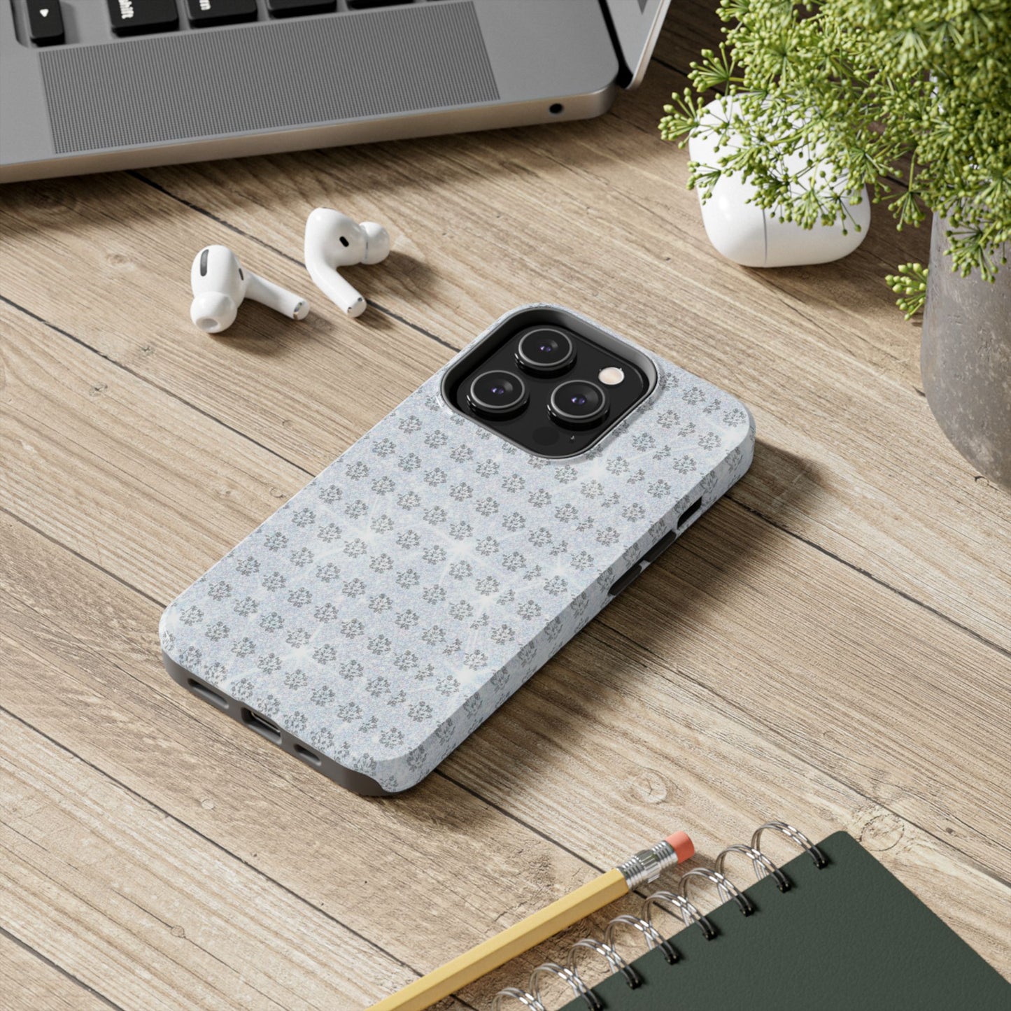 Tough Phone Case — Subtle floral Print Protective Cover