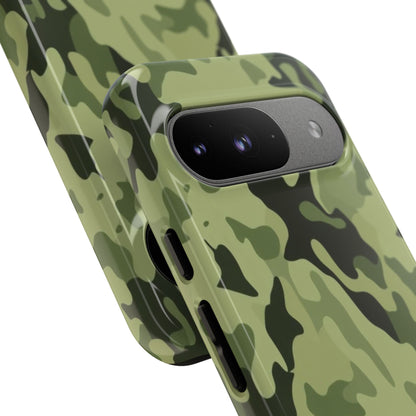 Camo Tough Phone Case — Military Green Protective iPhone Cover