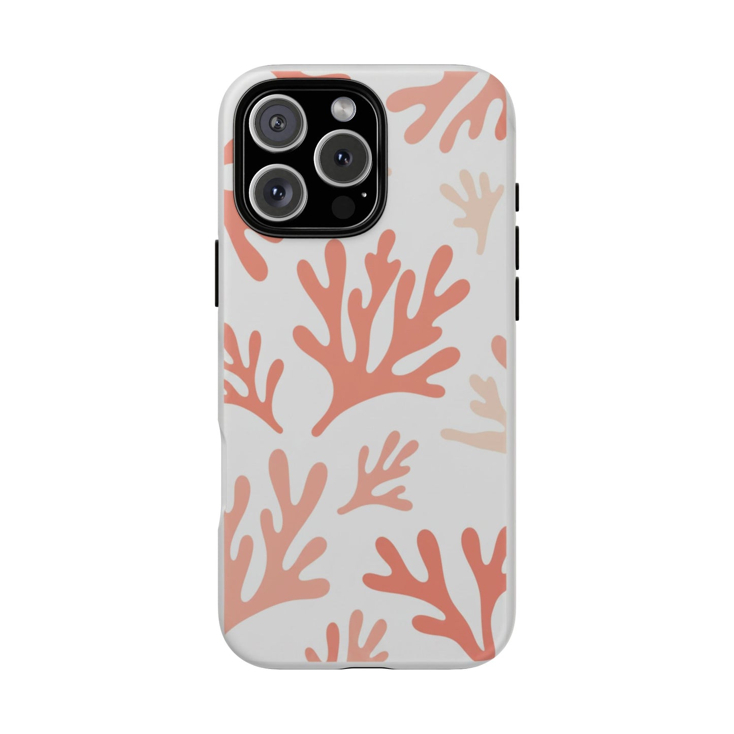 Coral Reef Pattern Tough Phone Case — Pink Beachy Protective Cover