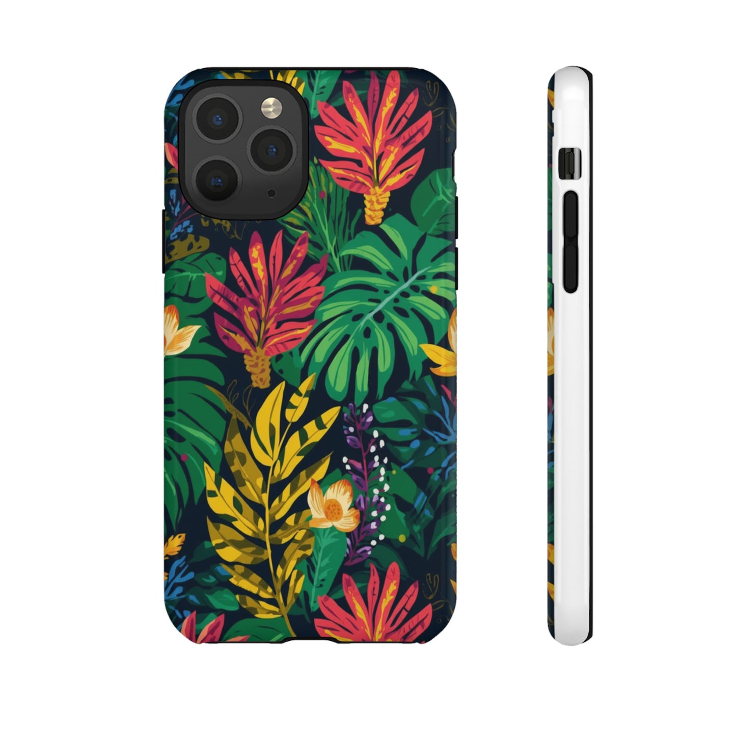 Tropical Floral Phone Case — Vibrant Jungle Leaf Protective Cover