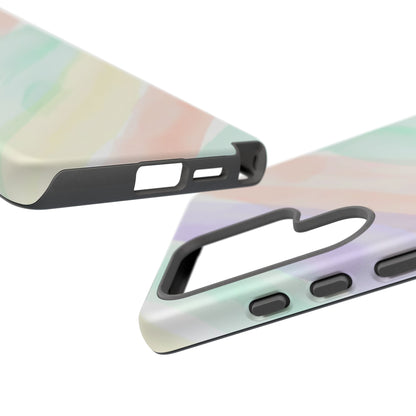 Pastel Watercolor Stripe Tough Phone Case