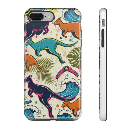 Tough Cases — Colorful Surfing Kangaroo Phone Case