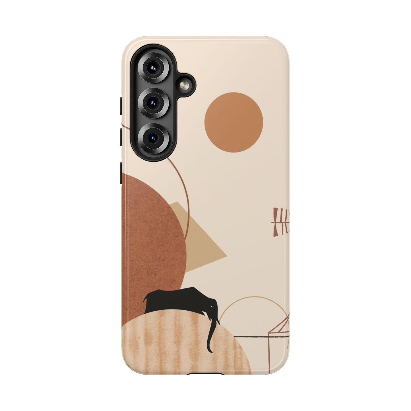 Abstract Earth Tones Phone Case — Minimal Geometric Design