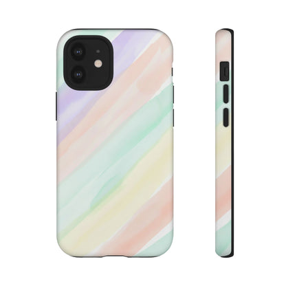 Pastel Watercolor Stripe Tough Phone Case