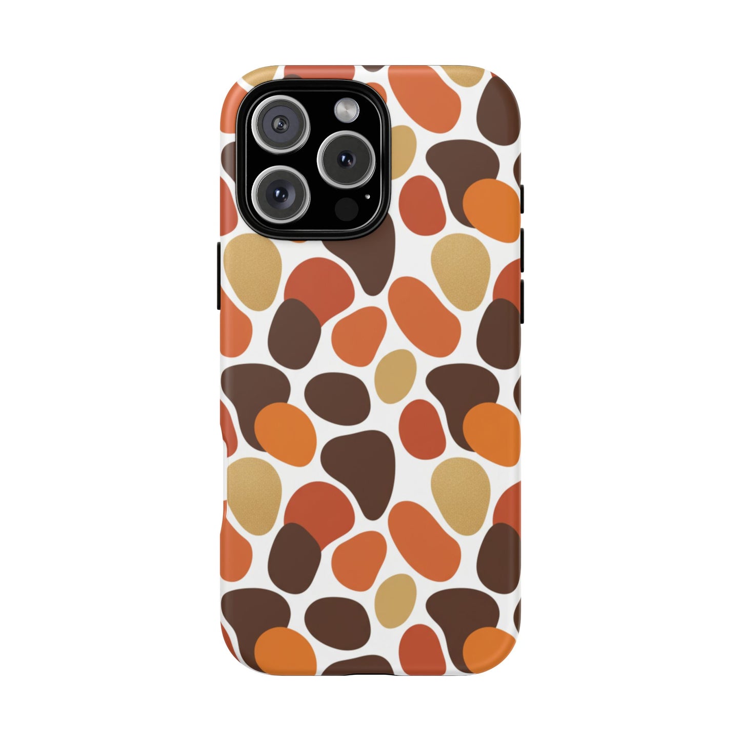Phone Case — Retro Pebble Pattern in Warm Autumn Colors