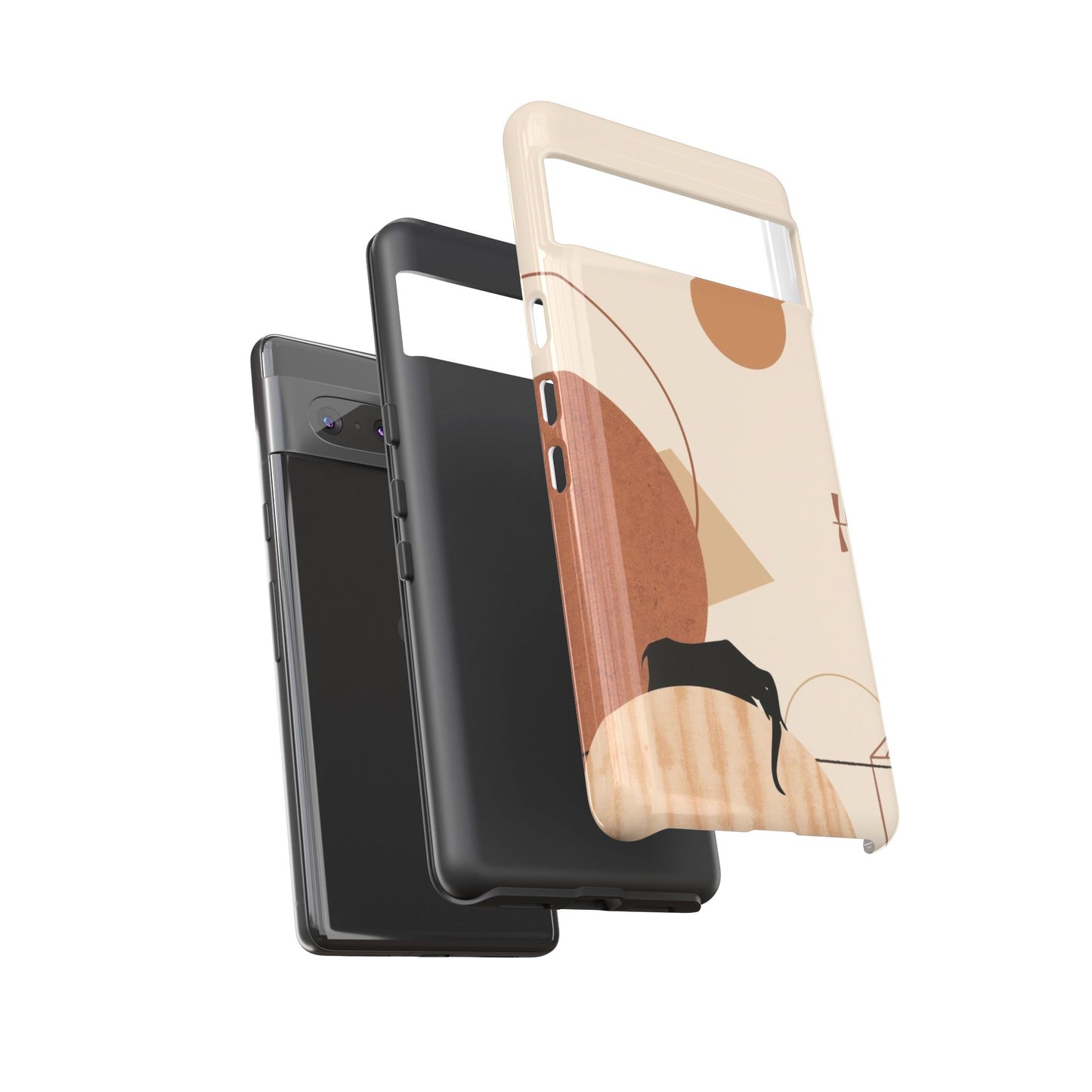 Abstract Earth Tones Phone Case — Minimal Geometric Design