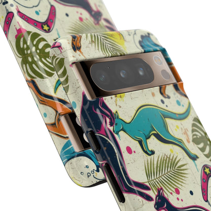 Tough Cases — Colorful Surfing Kangaroo Phone Case