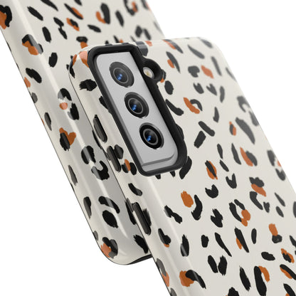 Leopard Print Tough Phone Case — Stylish Protective iPhone Cover