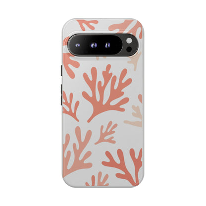 Coral Reef Pattern Tough Phone Case — Pink Beachy Protective Cover