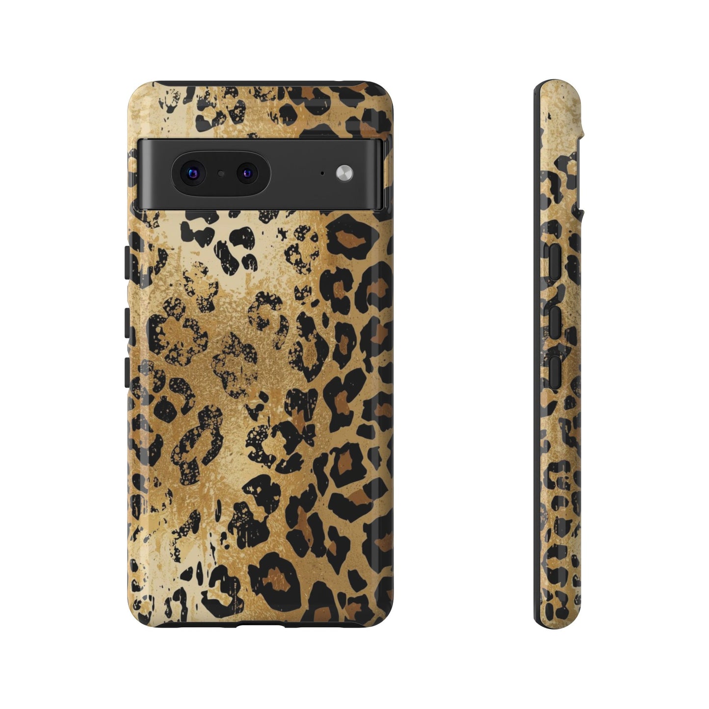 Leopard Print Tough Phone Case — Durable Protective iPhone Cover