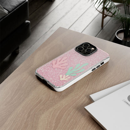 Pink Glitter Seaweed Tough Case - Sparkle Protective Phone Cover