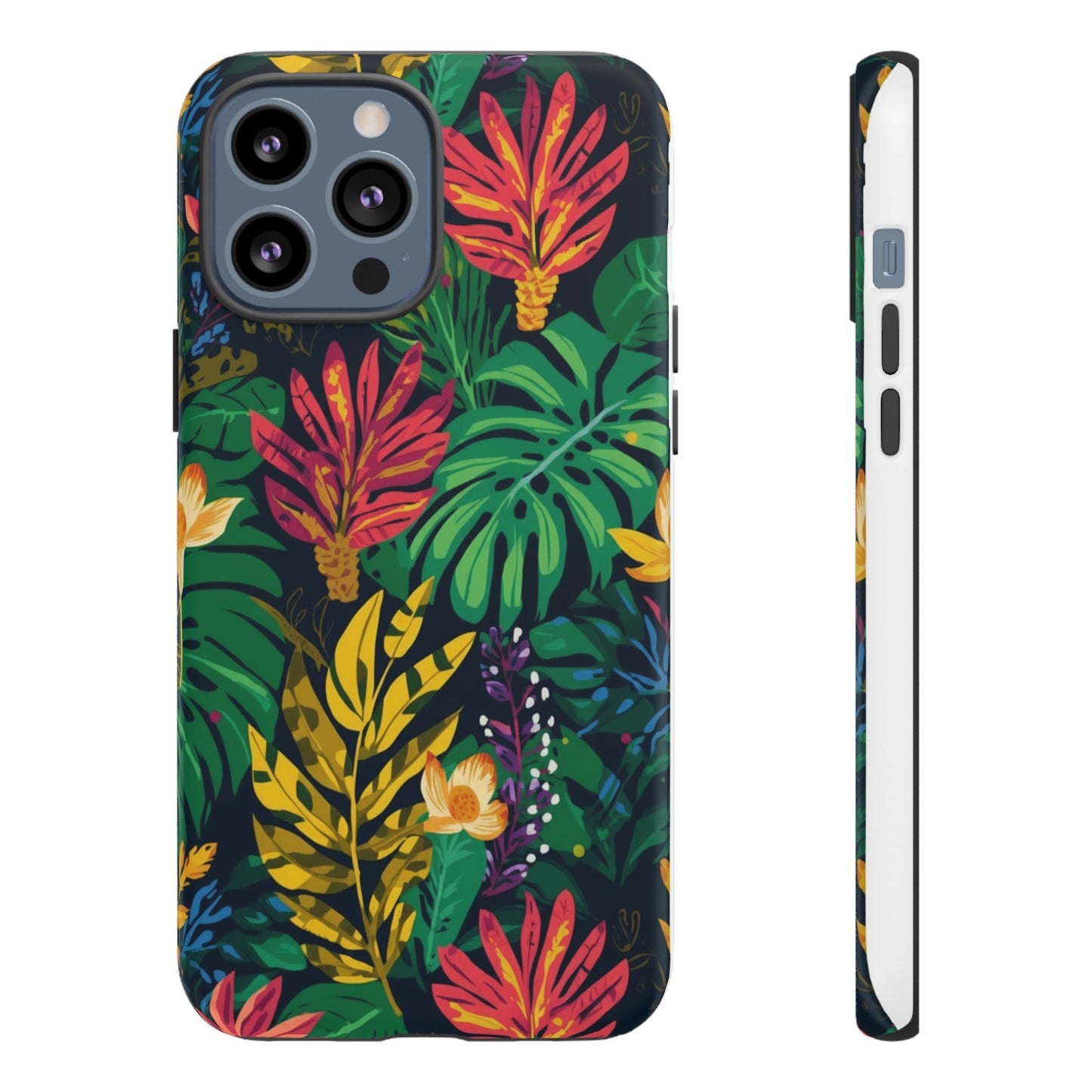 Tropical Floral Phone Case — Vibrant Jungle Leaf Protective Cover