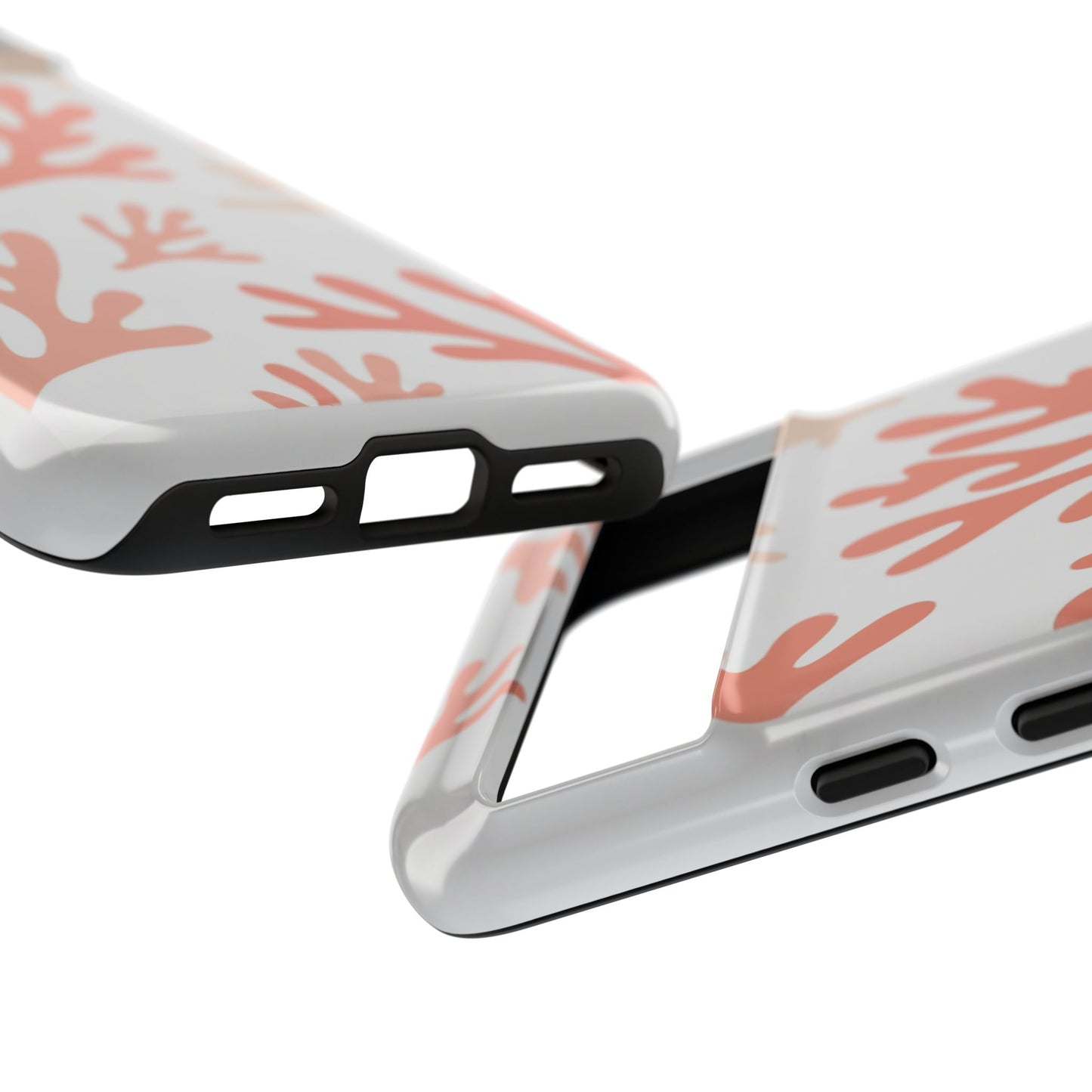 Coral Reef Pattern Tough Phone Case — Pink Beachy Protective Cover