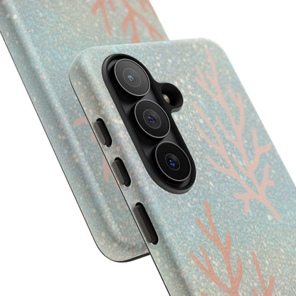 Seafoam Sparkle Phone Case – Coral & Seashell Tough Case