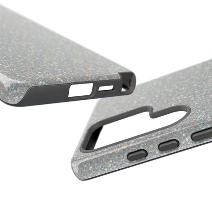 Glitter Silver Tough Phone Case — Sparkling Protective Phone Case