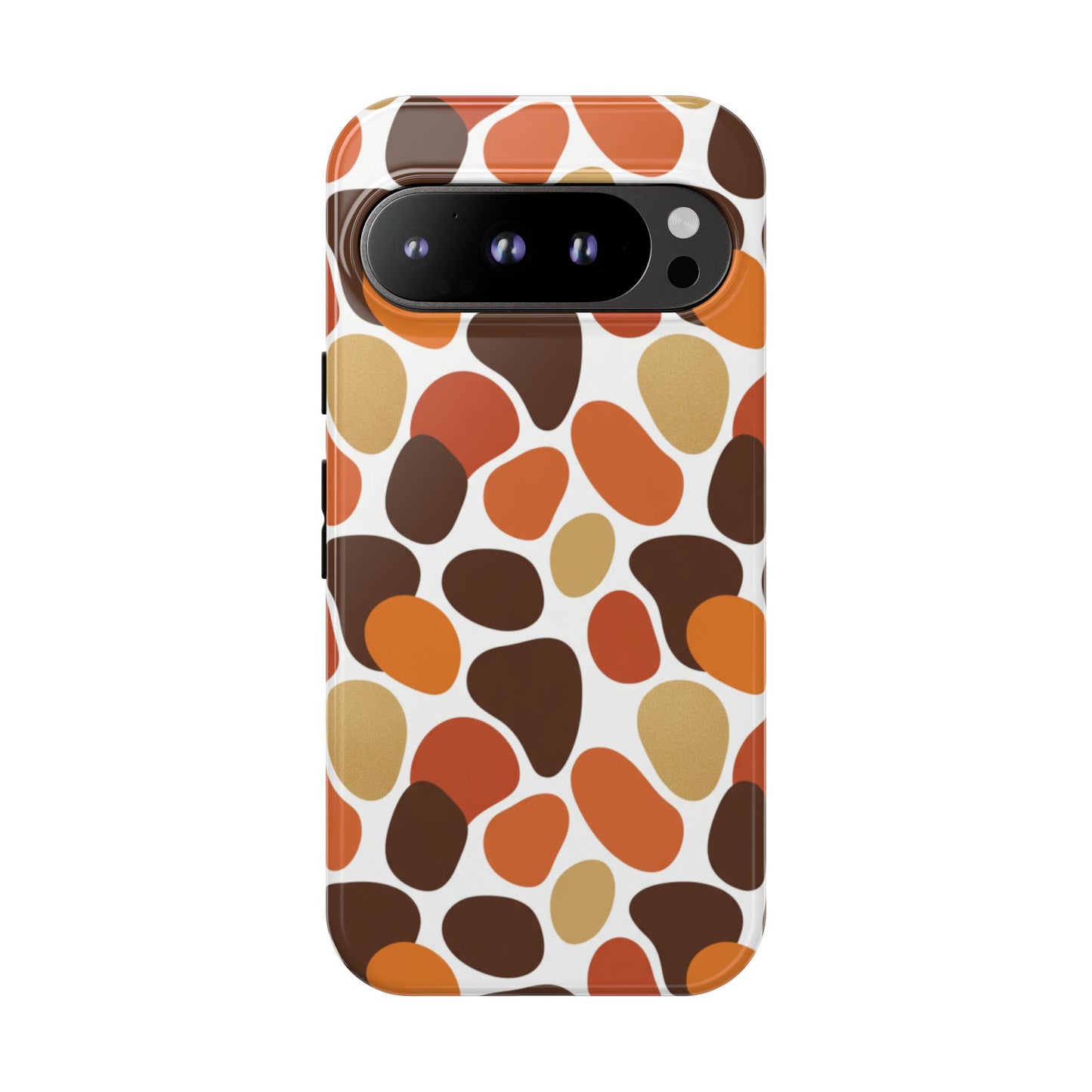 Phone Case — Retro Pebble Pattern in Warm Autumn Colors