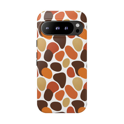 Phone Case — Retro Pebble Pattern in Warm Autumn Colors