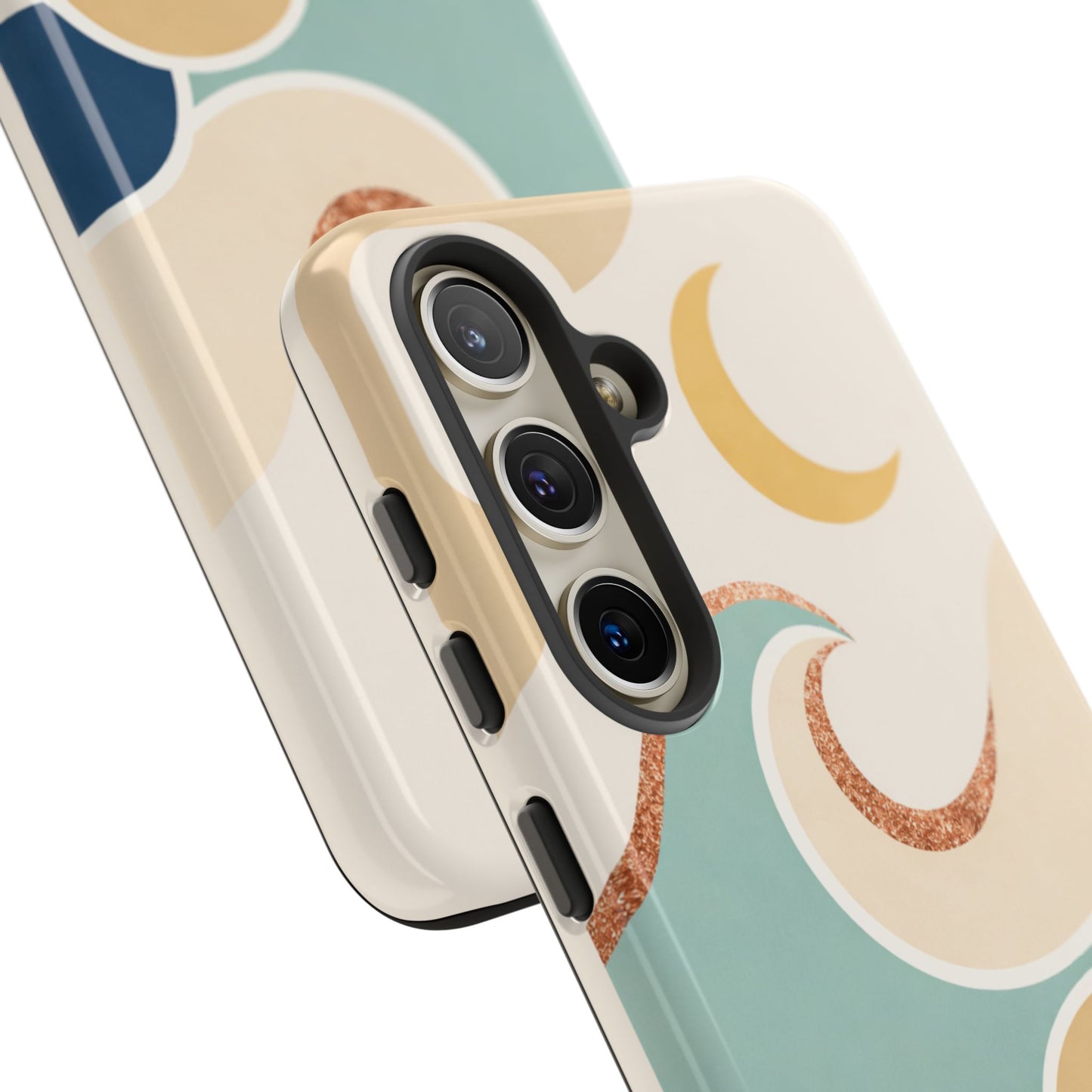 Sea Breeze Tough Phone Case — Retro Waves & Shells Design